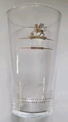 Fullers Griffin Brewery Chiswick Vintage Beer Pint Glass River Thames - Image 1 of 4