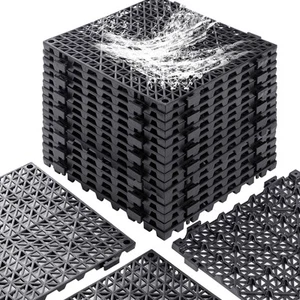 12” x 12” Drainage Interlocking Floor Tiles, 12 Pack Non-Slip Pool Deck Drain... - Picture 1 of 7