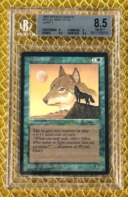 1993 MTG Arabian Nights Wyluli Wolf C1 G Light 1 - Graded BGS 8.5 NM/MINT+ - Image 1 of 2