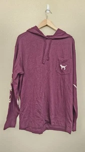 Victoria Secret Hoodie | Purple | Sequin Dog & Pink | SZ Small | Cotton - Picture 1 of 10