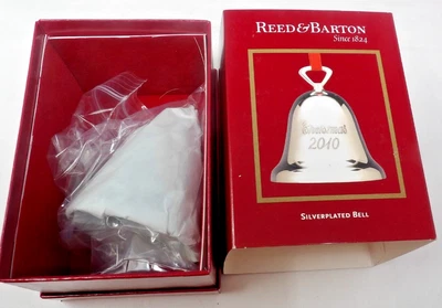 New In Box Reed & Barton 2010 Silverplate Christmas Bell - Image 1 of 3