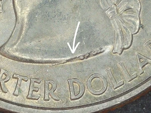 2001 New York State Quarter Die Crack US Error Coin 25c - Picture 1 of 4