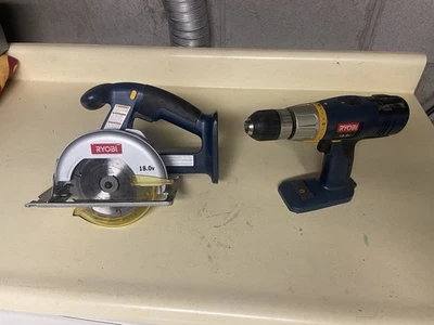 RYOBI Circular Saw and Power Drill Set Tool Only - Image 1 of 4