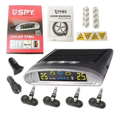 SPY car tire pressure monitoring system LCD screen displays tire pressure alarm - Image 1 of 4