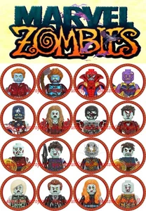 16PCS TV Movie Series Zombies Superhero Scarlet Witch 4cm Plastic Figure DIY Toy - Picture 1 of 2