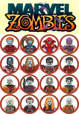 16PCS TV Movie Series Zombies Superhero Scarlet Witch 4cm Plastic Figure DIY Toy - Image 1 of 2