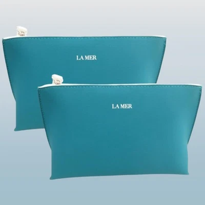 LA MER BOLSA DE MAQUIAGEM VERDE FEMININA NOVA SEM ETIQUETAS LOTE DE 2 - Imagem 1 de 4