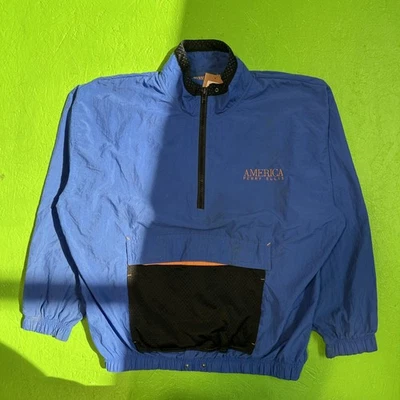 Vintage Perry Ellis America Pullover Jacket Mens XL Nylon Windbreaker 90s Rare - Image 1 of 4