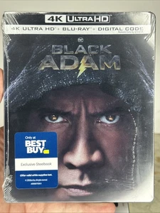 Black Adam Steelbook: 4K, Blu Ray, Digital Sealed New Mint US Ships in Box - Picture 1 of 3