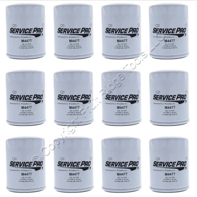 Service Pro M4477 Engine Oil Quality Filter for 02-11 Camry 88-11 Corolla 12pcs - Image 1 of 4