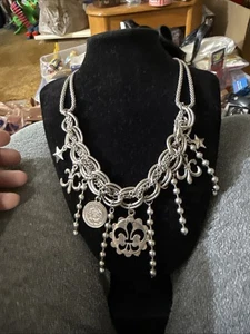 Vintage Modeschmuck Statement Halskette - Bild 1 von 12