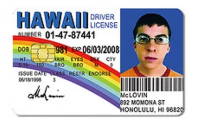 McLovin Credit Debit Card Skin Cover Sticker Chip Funny Decal