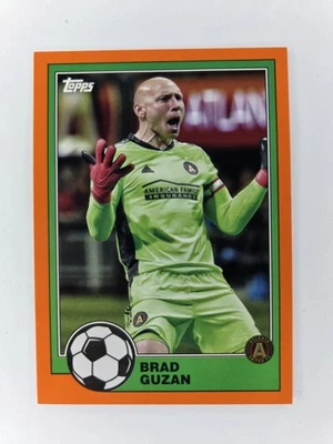 2021 Topps MLS Brad Guzan 1981 Retro Throwback Orange /25 T81-13 Atlanta United - Image 1 of 2