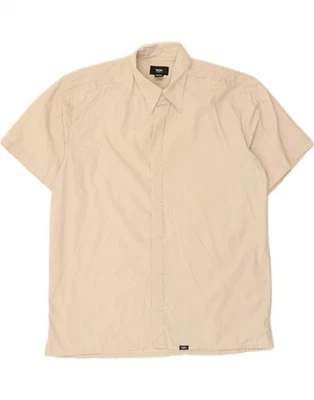 MOSSIMO Mens Short Sleeve Shirt Large Beige Polyester CP18 - Image 1 of 4