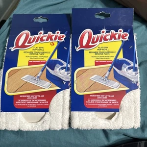 2) NUOVO TAMPONE RICARICA MOP QUICKIE FLAT SPIN TESTINA PULIZIA PAVIMENTI MICROFIBRA 2052225 - Foto 1 di 2