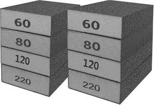 8 Pcs 60/80/120/220 Grit Sanding Sponge Block Wet Dry Sanding Sponge - Picture 1 of 5