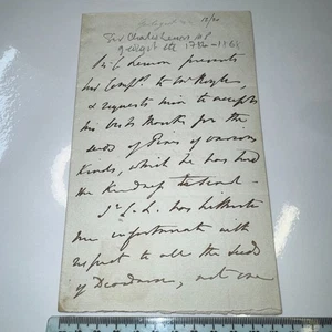 Baronet Sir Charles Lemon MP Sheriff Cornwall 2p ALS Autogramm Brief 1820 - Bild 1 von 4