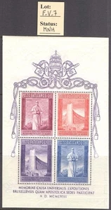F_V_7 - FOGLIETTI VATICANO.1958 "ESPOSIZIONE UNIVERSALE DI BRUXELLES". MNH - Imagen 1 de 1