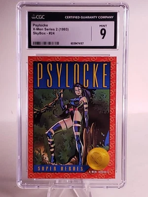 1993 Skybox X-Men Series 2 Card #24 Psylocke CGC 9 - Image 1 of 2