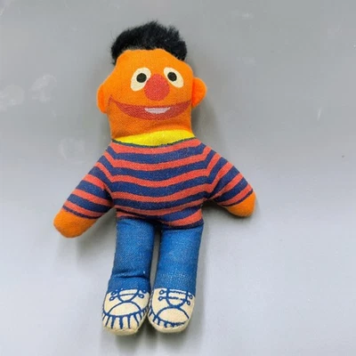 Vintage Sesame Street Ernie Mini Rag Doll Knickerbocker 1970s 4" - Image 1 of 4