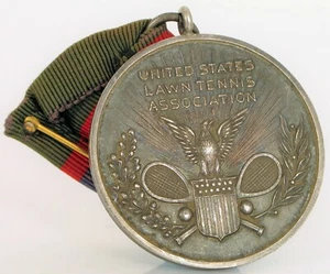 ANTIKE STERLINGSILBER MEISTERSCHAFTSMEDAILLE LONG ISLAND NY WEST SIDE TENNISCLUB - Bild 1 von 3