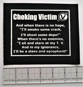 CHOKING VICTIM DIY Patch Punk Crust Leftover Crack Star Hipsters Citizen Fish - Picture 1 of 1