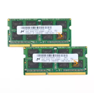 Micron 2pcs 4GB 2RX8 DDR3 1066MHz PC3-8500S 204PIN SO-DIMM Laptop Memory RAM #8G - Picture 1 of 14