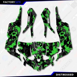 Black & Green Distressed Camo Graphics kit fits Yamaha YXZ 1000R 2019-2024 Decal - Bild 1 von 2