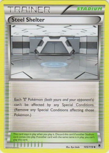 x4 Steel Shelter - 105/119 - Uncommon Pokemon XY Phantom Forces M/NM English - Image 1 of 1