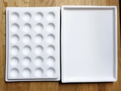 24-Loch Keramik Aquarell Palette mit Deckel,  Misch Künstler Palette b - Bild 1 von 2