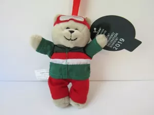 Starbucks Bearista boy plush ornament Limited Edition 2019 snow ski suit 4.5" in - Picture 1 of 8
