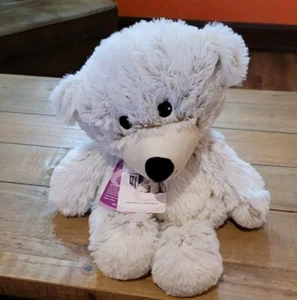 Warmies Cozy Plush Bear Grey Therapy Microwavable Heatable Toy Snuggle Heat Cute - Picture 1 of 6