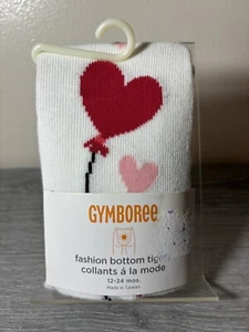 GYMBOREE VALENTINES DAY BALLOON HEARTS FASHION BOTTOM TIGHTS 12 -24 M NWT - Picture 1 of 2