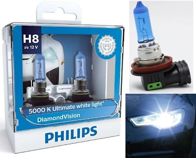 Philips Diamond Blanco 5000K H8 35W Dos Bombillas Luz Antiniebla Reemplazar Actualización Stock OE Foto 1 de 4