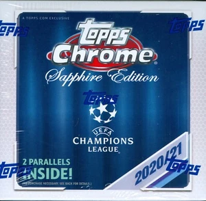 2020-21 UEFA Champions League Topps Chrome Sapphire Edition Factory Sealed Box - Picture 1 of 2