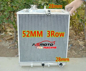 3Row Aluminum Radiator For 1992-2000 Honda Civic EK EG D15 D16 28MM In/Outlet MT - Picture 1 of 5