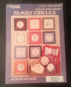 Leisure Arts FAMILY CIRCLES Collection 3 Leaflet 469 for Counted Cross Stitch  - Picture 1 of 1
