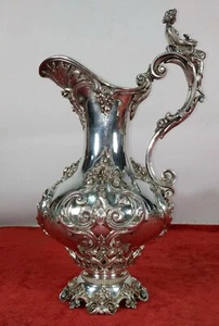 GREAT EWER. NAPOLEON III STYLE. CHISELED SILVER. FRANCE. CIRCA 1850 - Picture 1 of 1