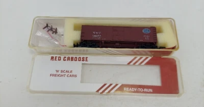 N Scale Red Caboose 40' Steel ARA X29 New York Central Box Car 17050-9 RTR NIB - Image 1 of 4