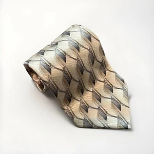 Essante 100 % importierte Seide Herrenkrawatte Gold geometrische Krawatte - Bild 1 von 4