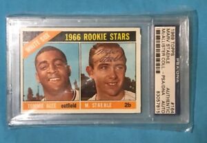 1966 TOPPS #164 CHICAGO WHITE SOX TOMMIE AGEE-  STAEHLE SIGNED PSA DNA CERT