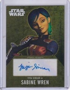 2016 Topps Star Wars Evolution Tiya Sircar als Sabine Wren Autogramm Gold 07/10 - Bild 1 von 2