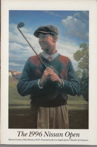 Byron Nelson 1996 PGA Tour Nissan LA Open golf art program cover mounted board - Picture 1 of 1