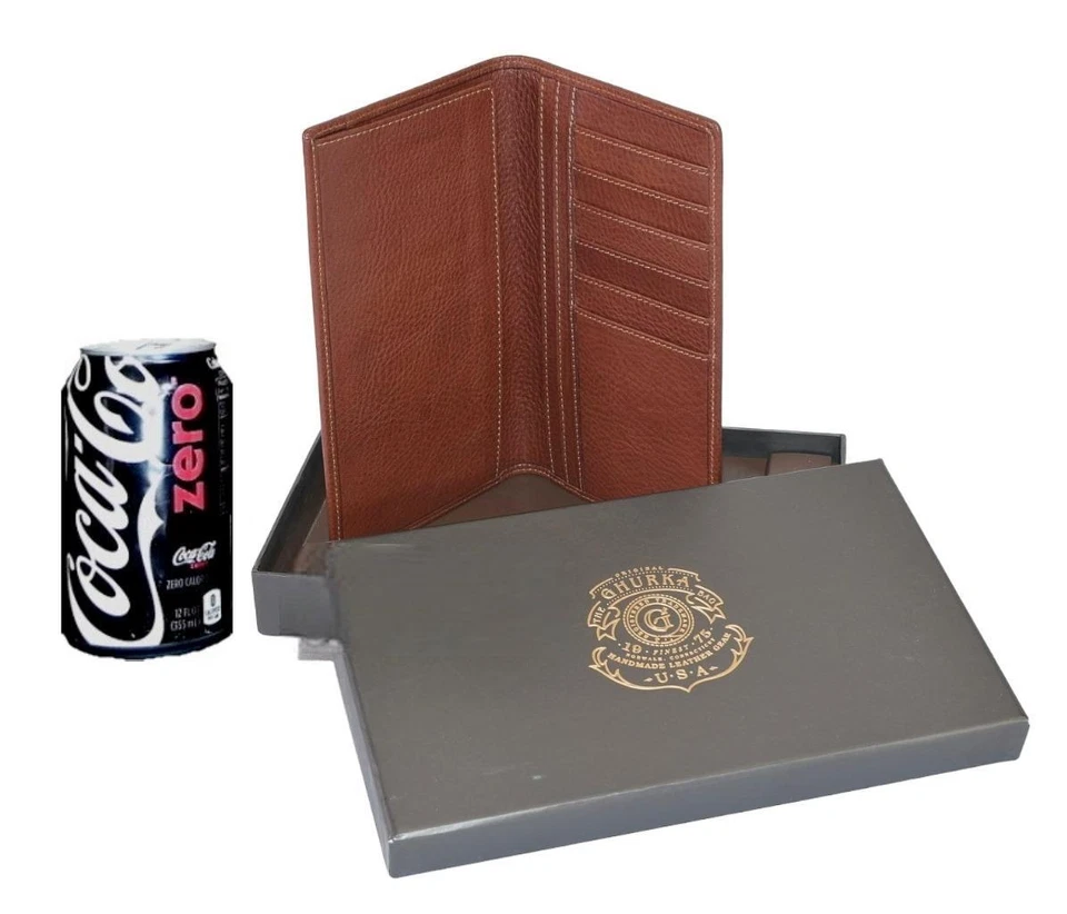 NEW Vintage 2003 Ghurka GW145 Breast Pocket Wallet Chestnut Vintage Leather 38 - Image 1 of 4