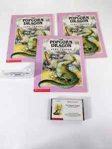 The Popcorn Dragon By Jane Thayer (3 Paperbacks And Cassette) Homeschool - Imagen 1 de 6