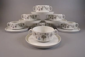 Rosenthal Polygon viaje de invierno 1 de 7 tazas de sopa con platillo ø: 10,5 cm - Imagen 1 de 5