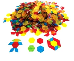 Translucent Attribute Blocks Tiles 200 pcs Geometry Mathematical Activities Kids - Picture 1 of 1