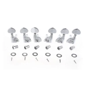 Wilkinson Chrome 3L3R E-Z-LOK Guitar Sealed Machine Heads Tuning Pegs Keys Set - Picture 1 of 9