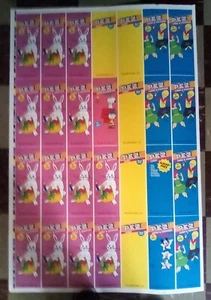 1980's Collectable PEZ uncut sheet 28 product cards - Picture 1 of 6