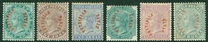 SG 1-6 Patiala 1884. 1/2a-1r. Frisch montiert postfrisch. Seltenes 6er Set CAT 1000£ - Bild 1 von 2